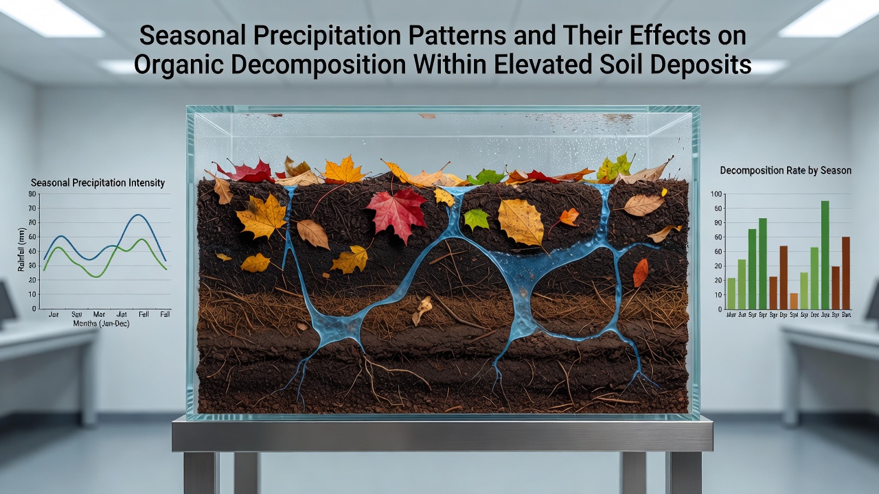 Seasonal Precipitation Patterns and Their Effects on Organic Decomposition Within Elevated Soil Deposits